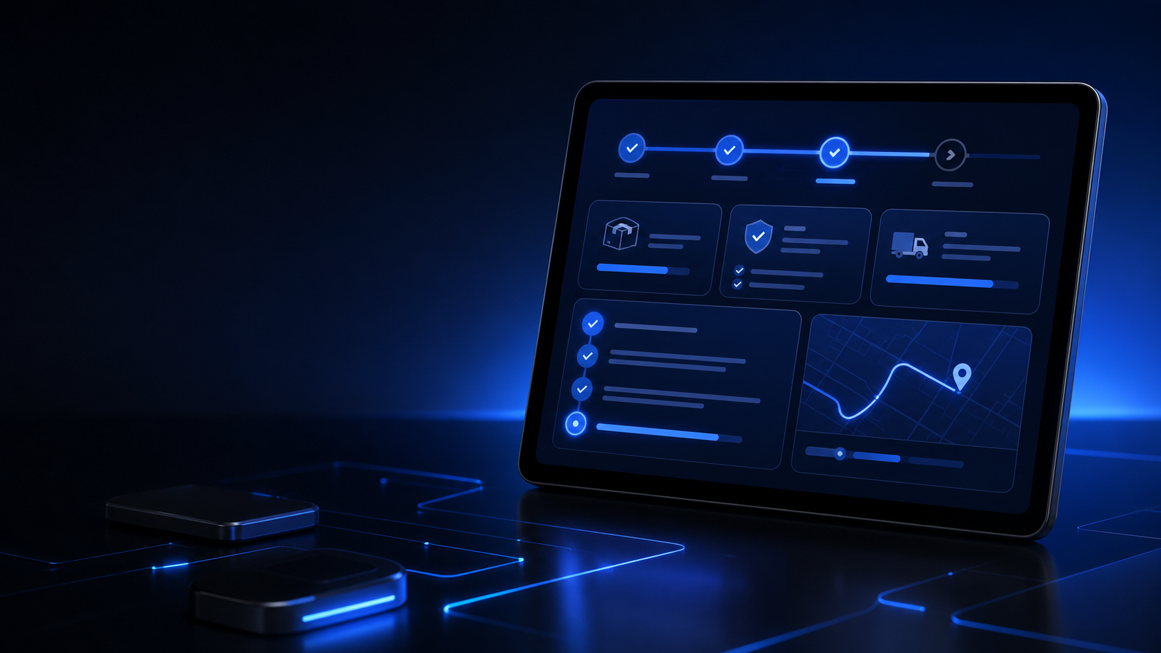Interface de rastreamento e status de pedido, OS e garantia